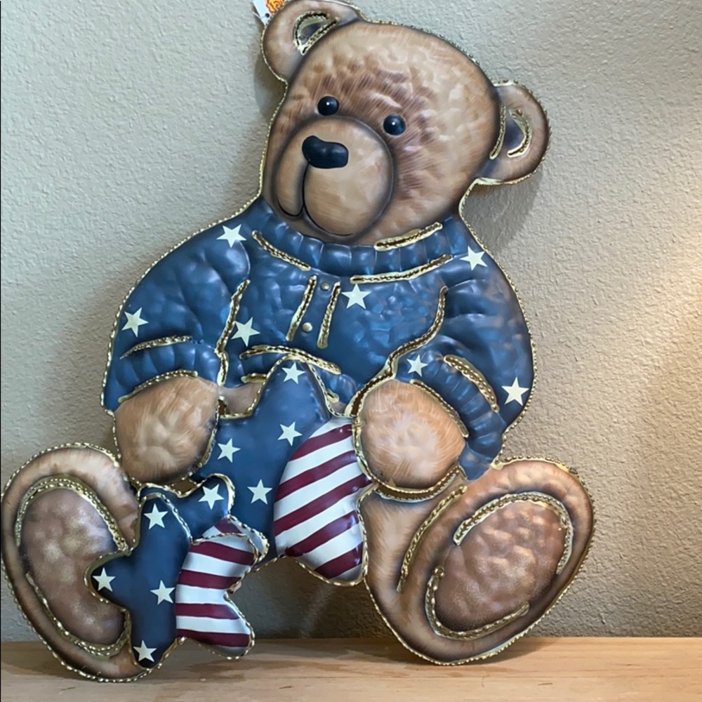 USA Teddy Bear Plaque